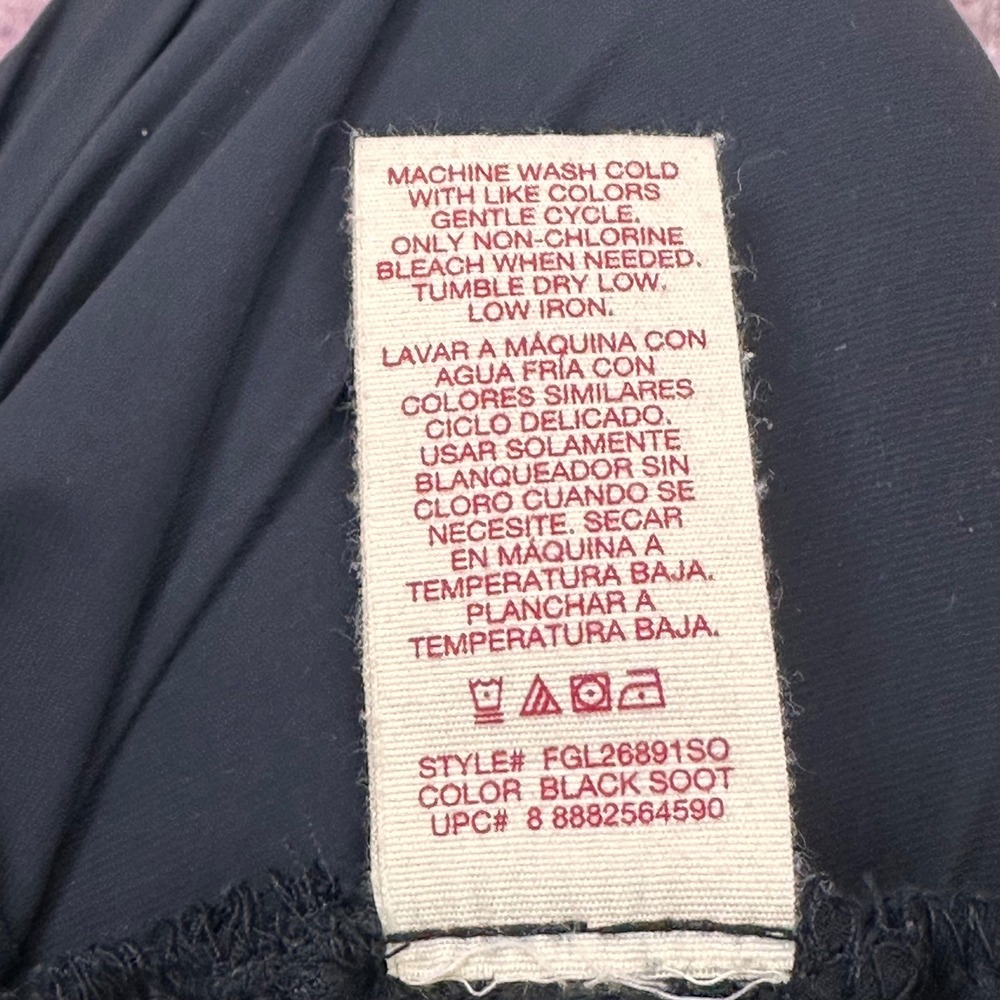Faded Glory Black Midi Skirt Small 4-6 Elastic Drawstring Waist Cottagecore Girl - Picture 5 of 10